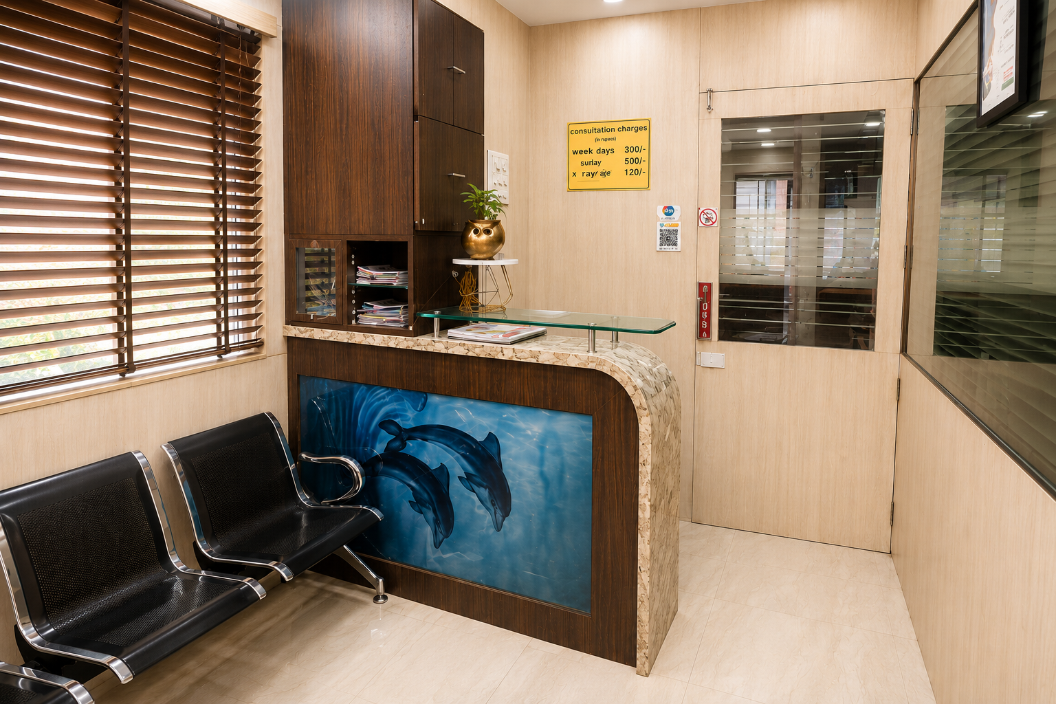Dental clinic reception at Yash Dental Latur